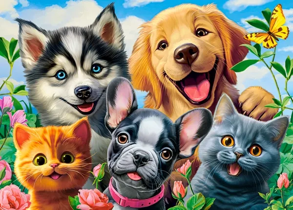 Castorland - Puzzle, Pets Selfie 120 Pcs 13609