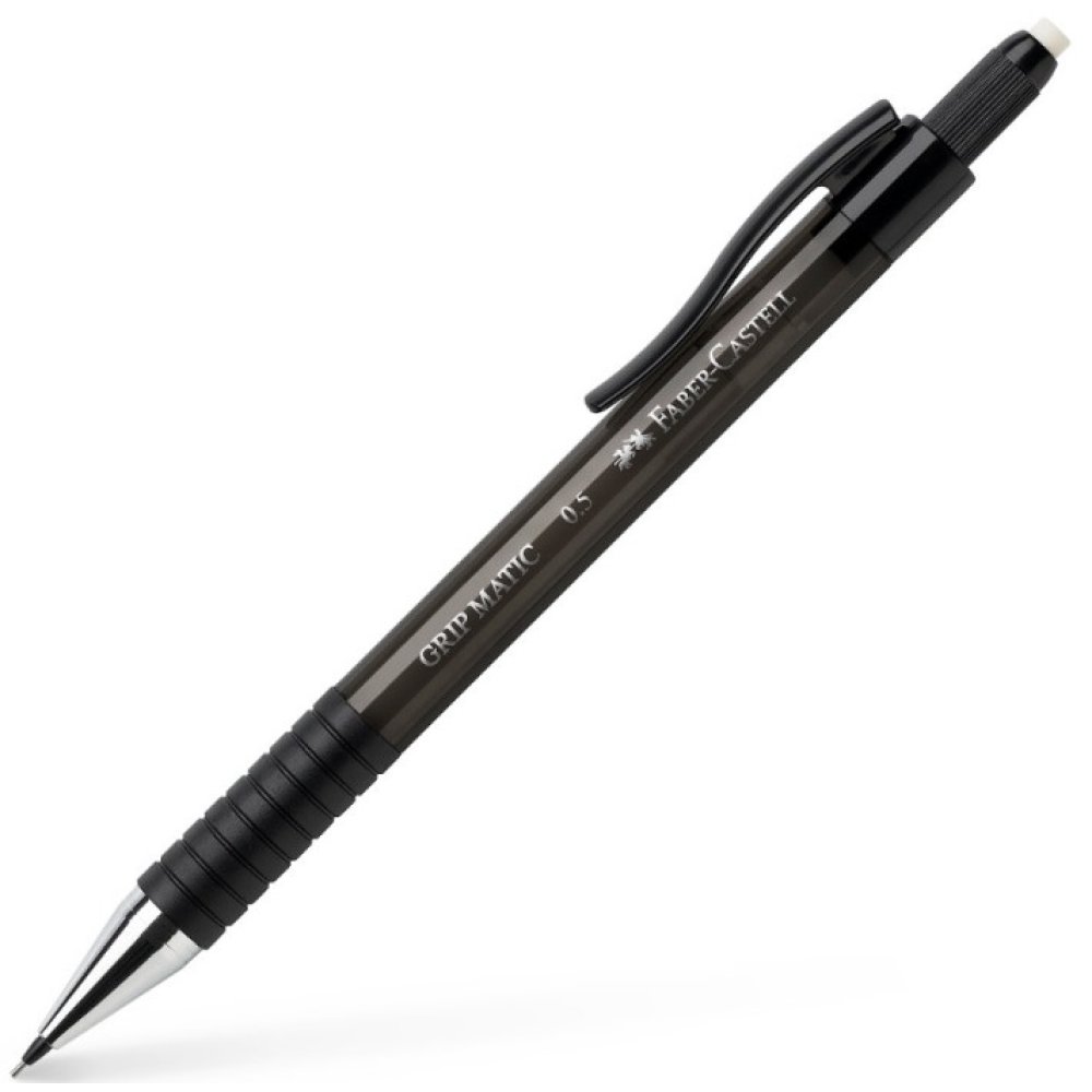 Faber Castell - Μηχανικό Μολύβι Grip Matic 0.5mm Με Γόμα, Black 137599