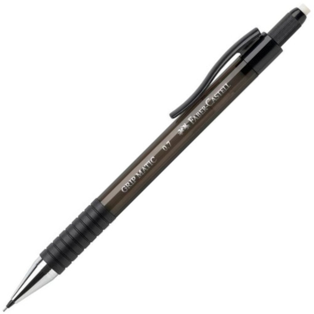 Faber Castell - Μηχανικό Μολύβι Grip Matic 0.7mm Με Γόμα, Black 137799