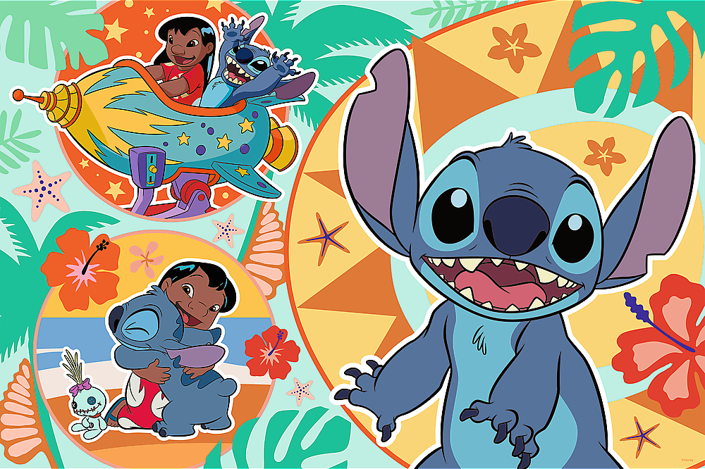 Trefl - Puzzle Maxi, Happy day of Lilo and Stitch 24 Pcs 14365