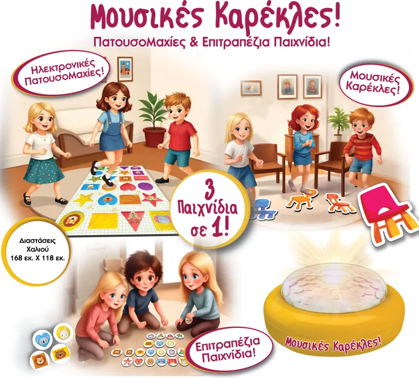 Ιδέα - Επιτραπέζιο, Buzzer-Μουσικές Καρέκλες & Κουτσό 14536