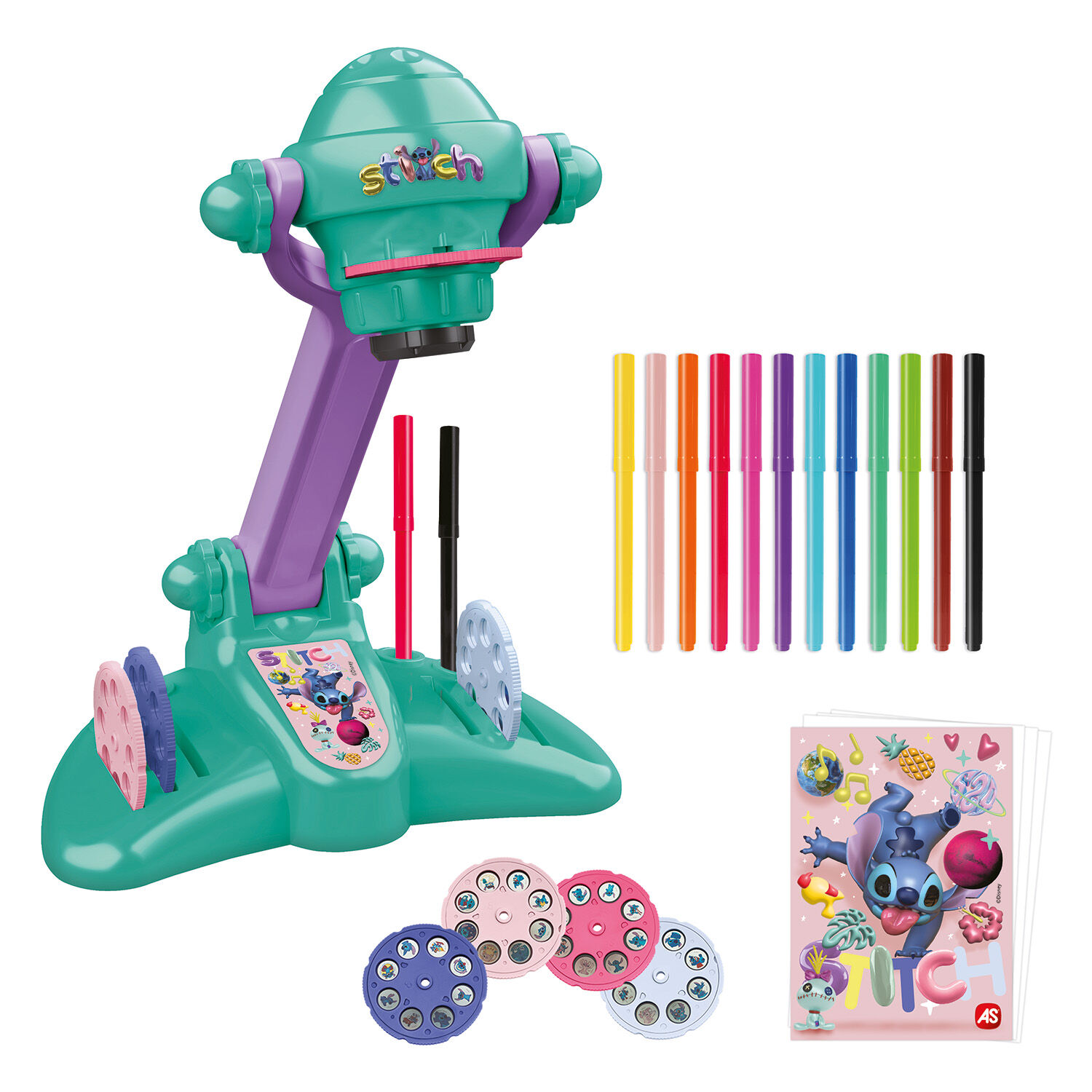 Παιχνιδολαμπάδα AS - Προτζέκτορας Ζωγραφικής Disney Stitch 1500-54007