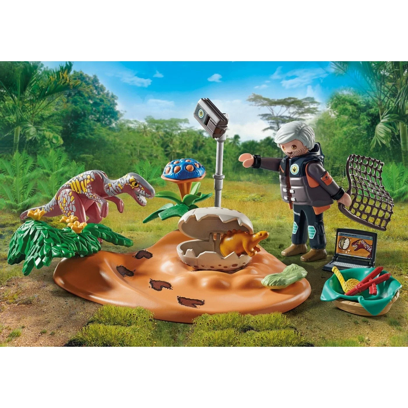 Playmobil Dinos - Φωλιά Στεγόσαυρου και Κλέφτης Αυγών 71526