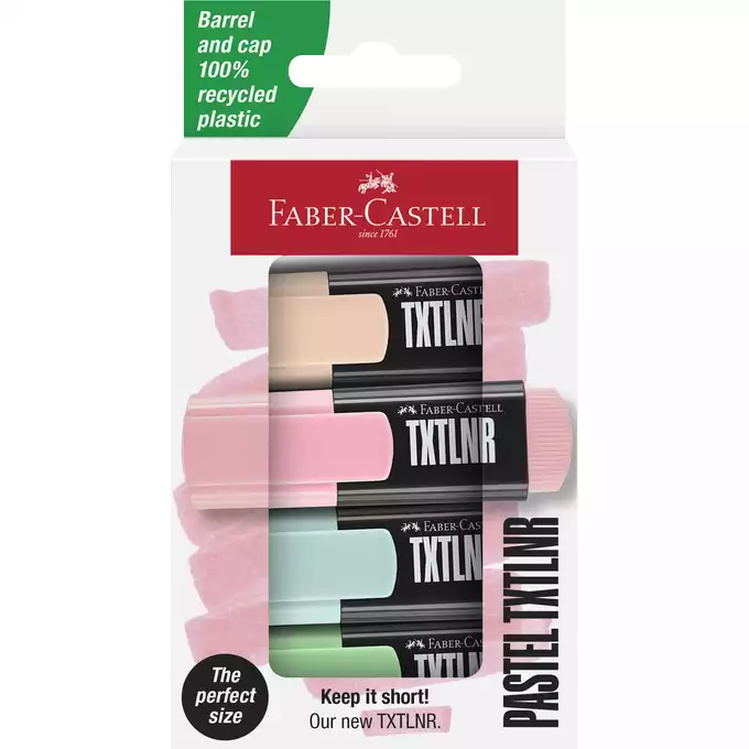 Faber Castell - Μαρκαδόροι Υπογράμμισης Pastel 4τεμ 154214