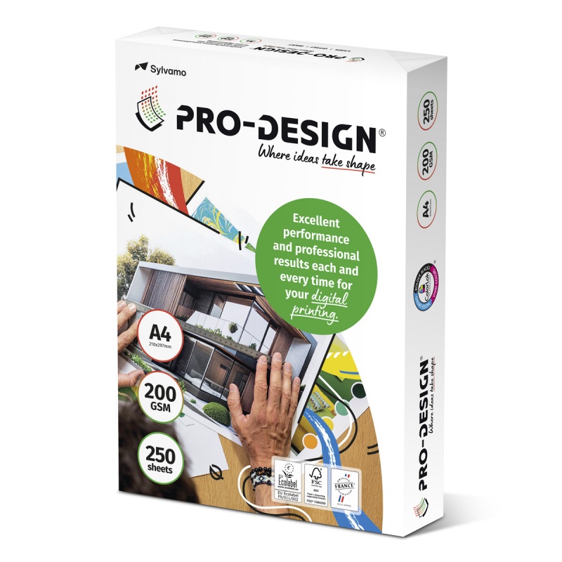 Sylvamo - Χαρτί Εκτύπωσης Pro-Desing Λευκό A4 200gr 250 Φύλλα (1 Δεσμίδα) 53621297