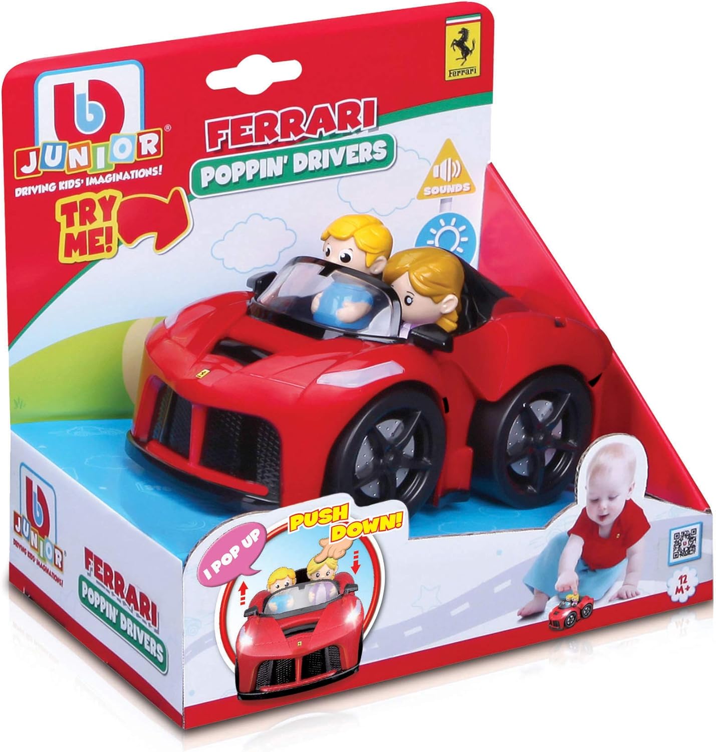 Bburago Junior – Light & Sound, Ferrari Poppin Drivers 16-81006