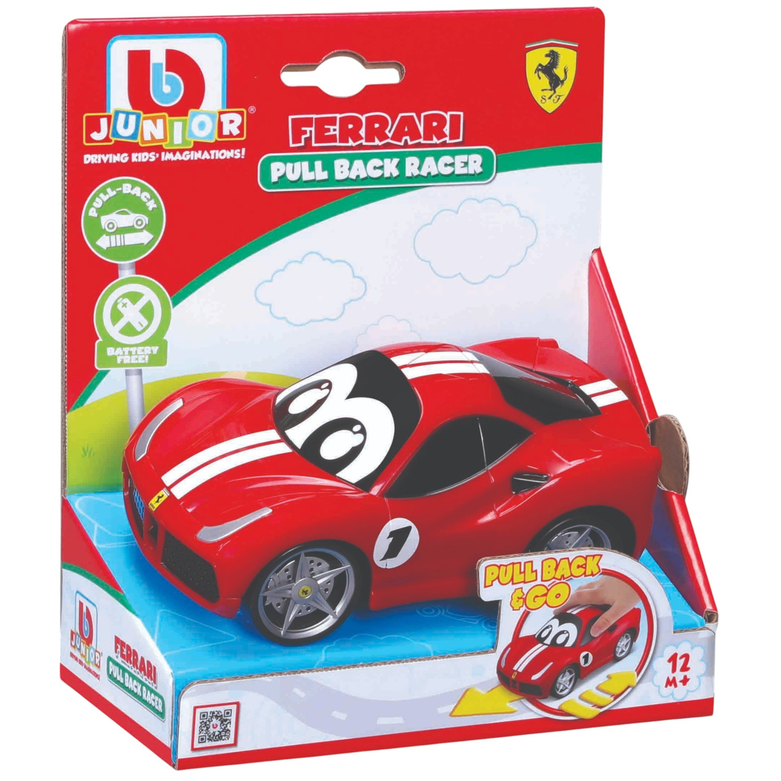 Bburago Junior – Pull Back & Go, Ferrari 16-85009