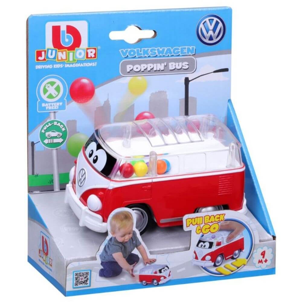 Bburago - Αυτοκινητάκι Volkswagen Poppin Samba Bus, Red 16-85109