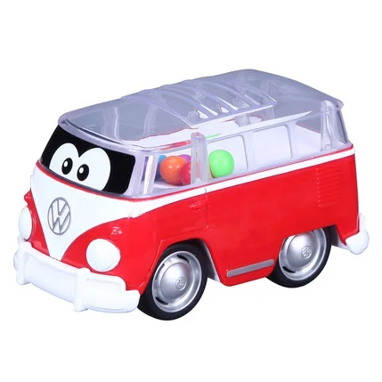 Bburago - Αυτοκινητάκι Volkswagen Poppin Samba Bus, Red 16-85109