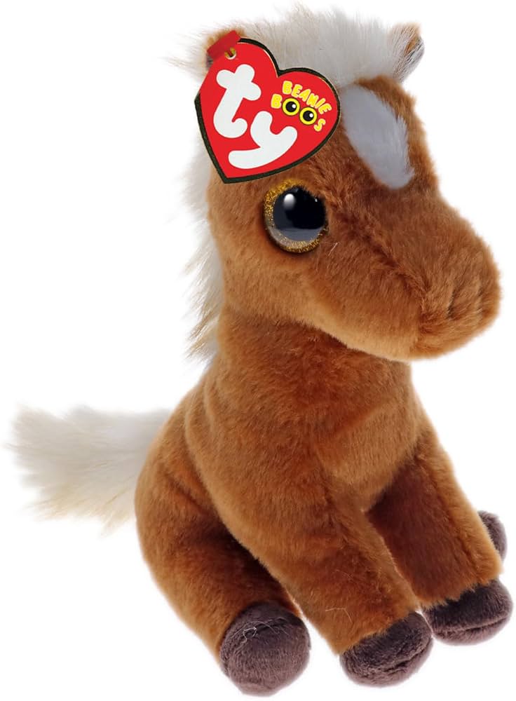 TY - Beanie Boos , Καφέ Αλογάκι με Λευκή Χαίτη 15εκ 1607-37408