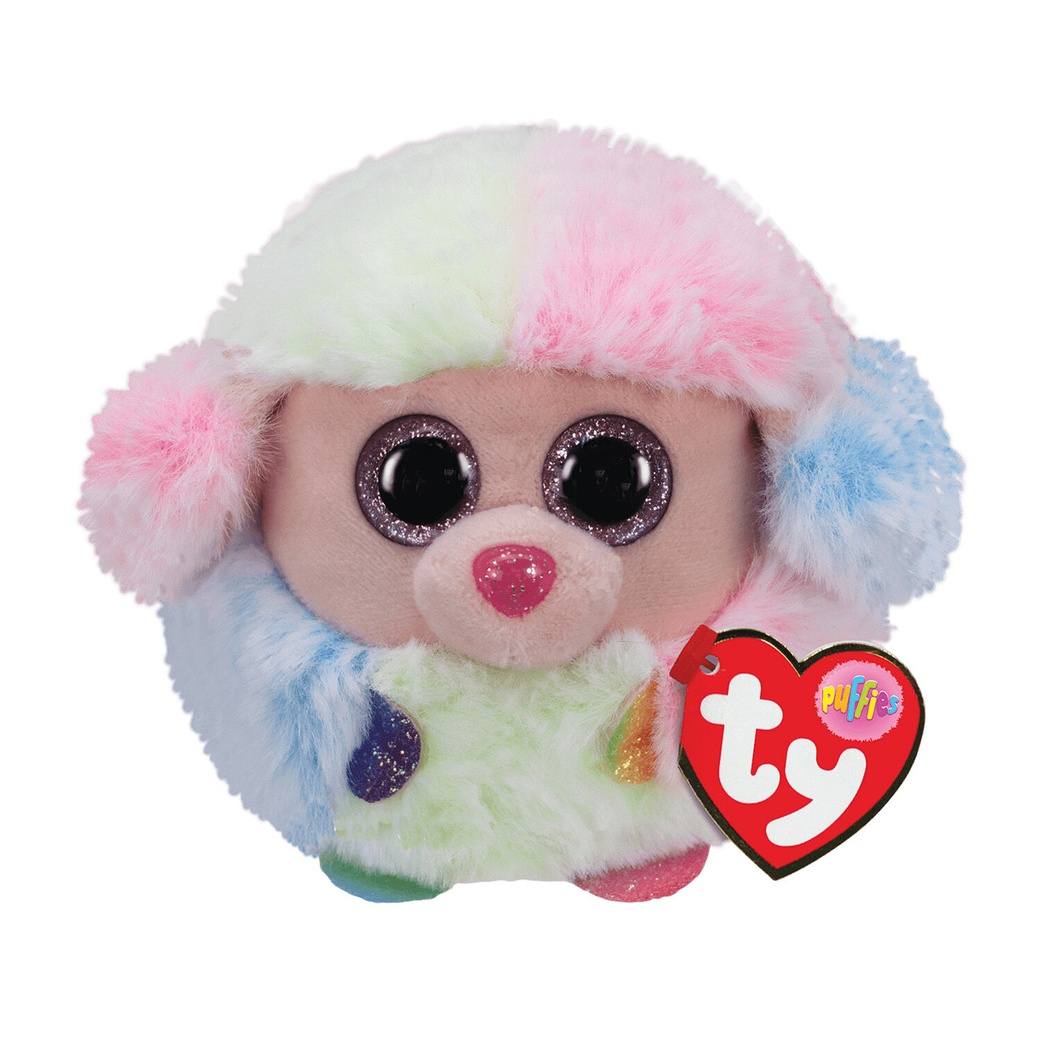TY - Beanie Balls Rainbow, Χνουδωτό Σκυλάκι Poodle Πολύχρωμο 1607-42511