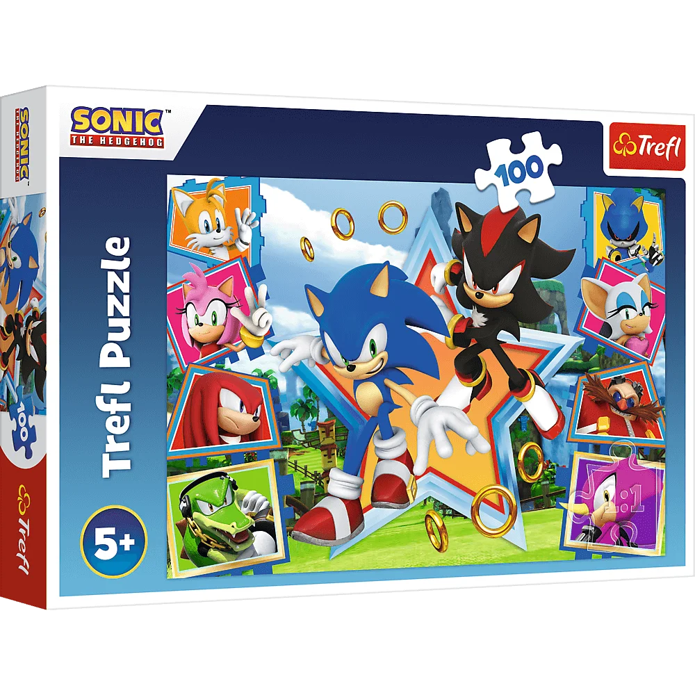 Trefl - Puzzle Sonic, Meet Sonic 100 Pcs 16465