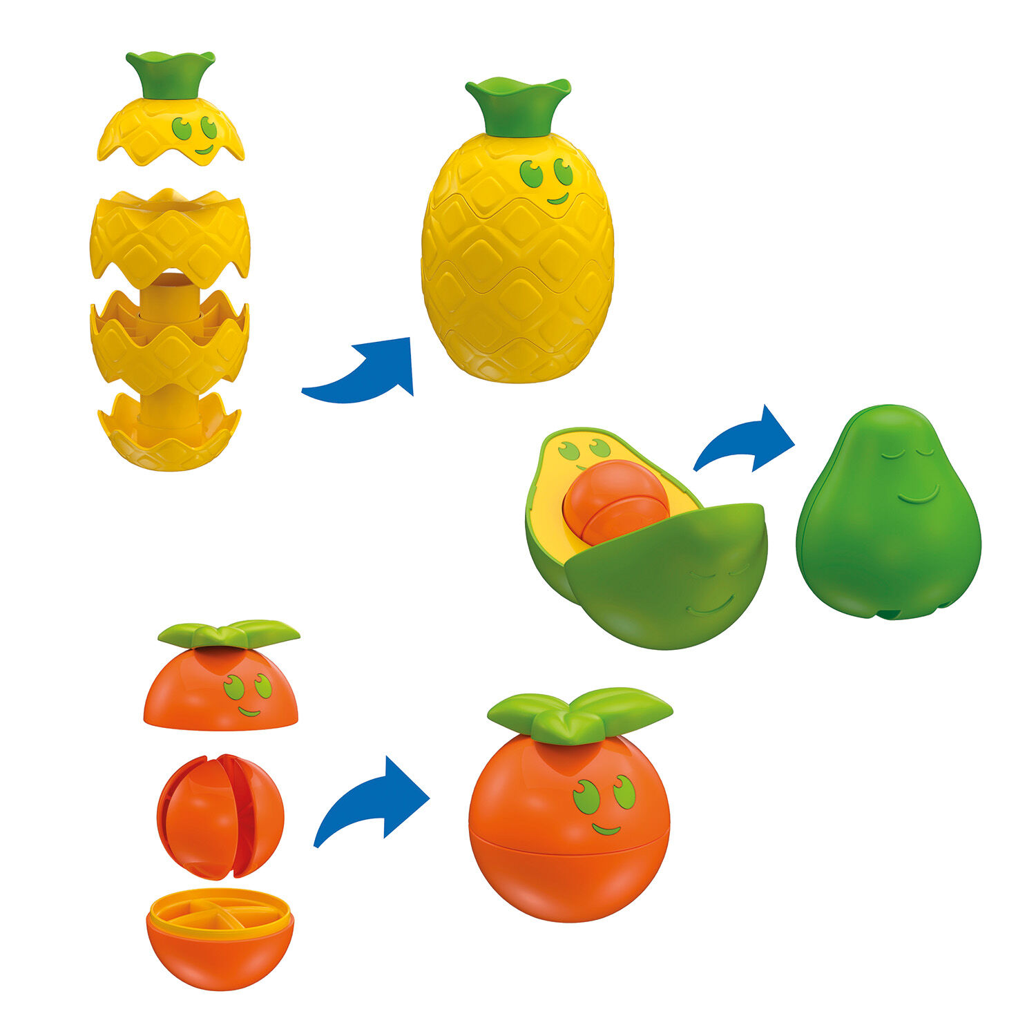 Clementoni - Βρεφικό Παιχνίδι Σετ Φρούτων Από Ανακυκλωμένα Υλικά 17512