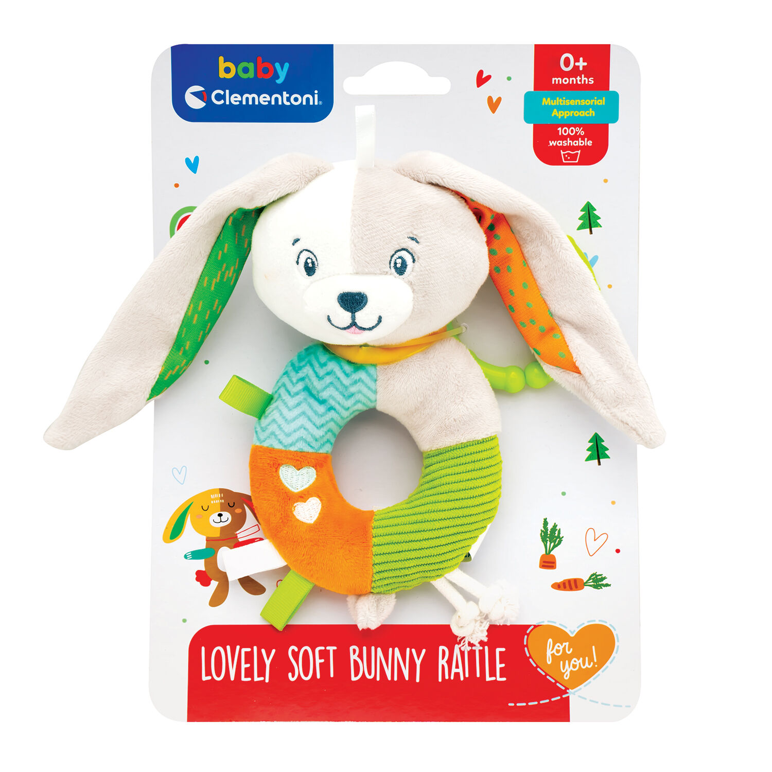 Clementoni - Βρεφικό Παιχνίδι Κουδουνίστρα Μαλακό Λαγουδάκι 17787