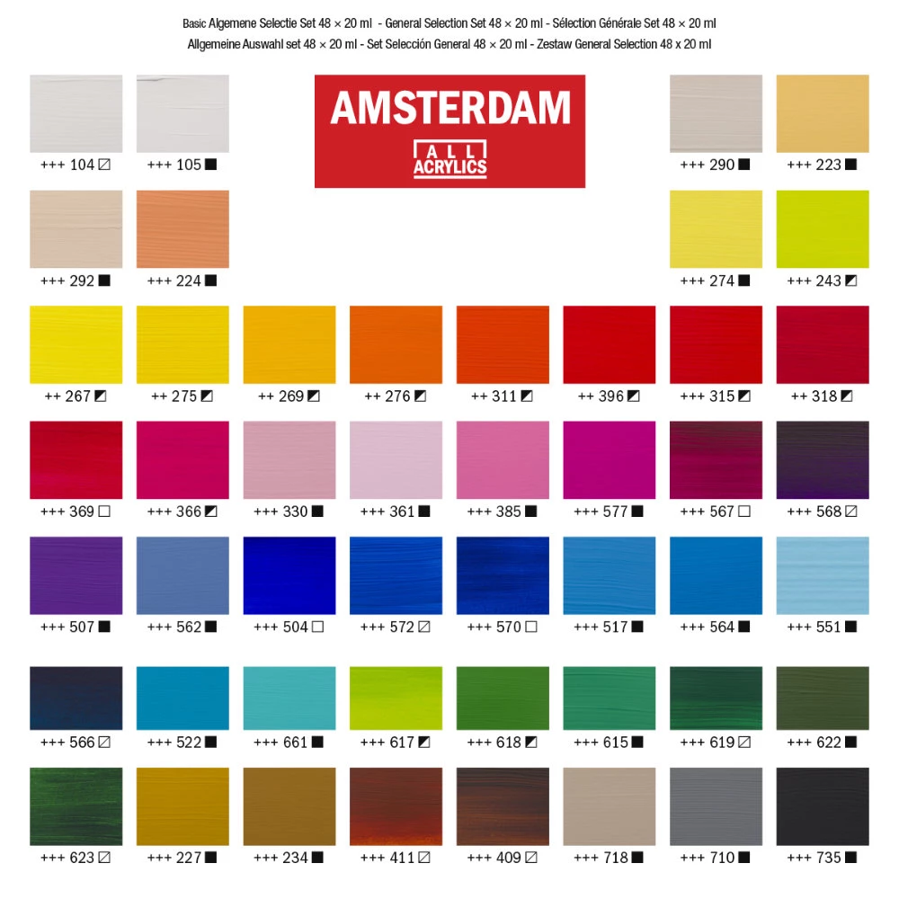 Royal Talens - Amsterdam Σετ Ακρυλικά Amsterdam 48 Τεμ. 20ml 17820448
