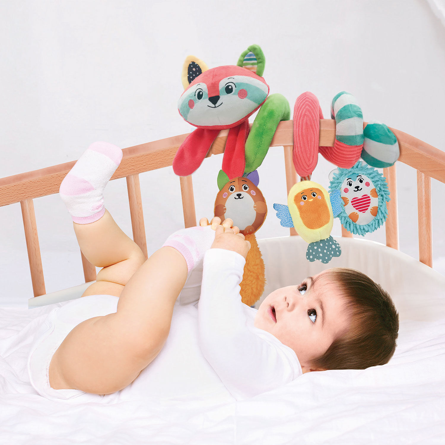 Clementoni - Βρεφικό Παιχνίδι Κρεμαστό Κούνιας Χαρούμενα Ζωάκια 17909