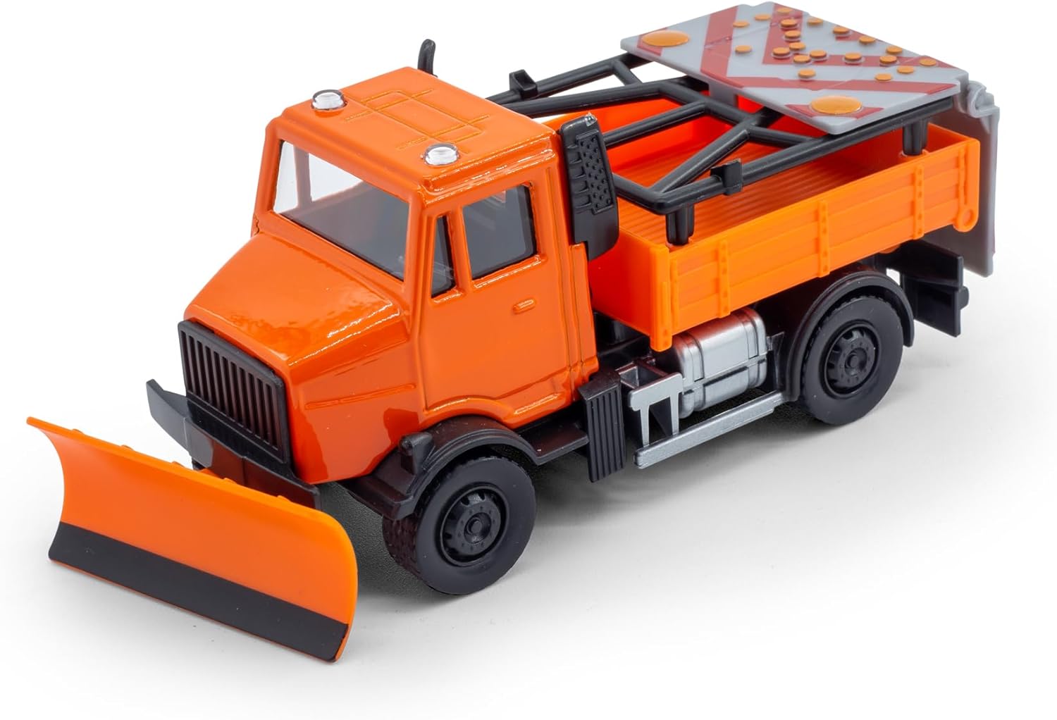 Bburago - Municipal Vehicle, Road Security With Snow Plough & Signal Board 18-32263