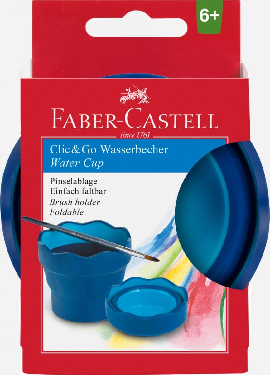 Faber Castell - Δοχείο Πινέλων Click & Go Μπλέ 181527