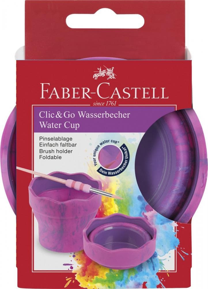 Faber Castell - Δοχείο Πινέλων Click & Go Ροζ 181527
