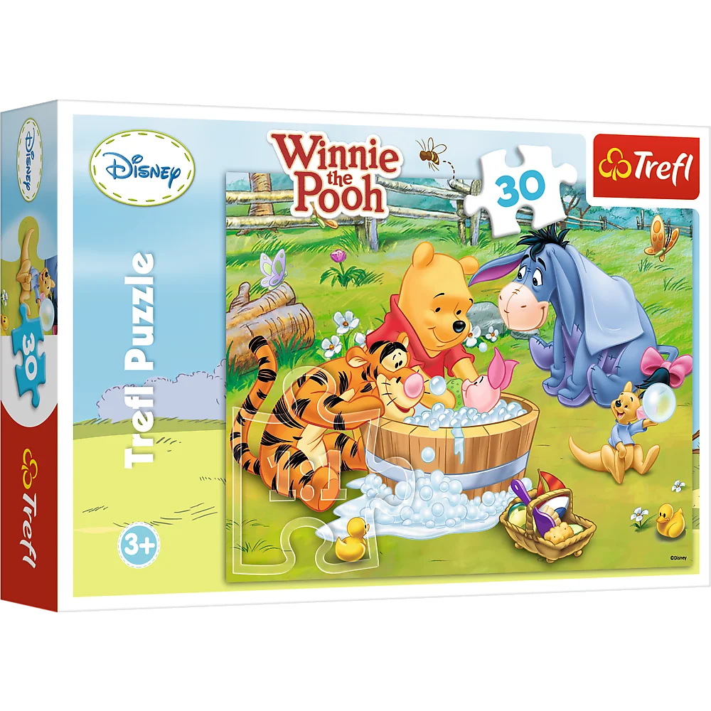 Trefl - Puzzle Winnie The Pooh, Piglet Is Taking A Bath 30 Pcs 18198