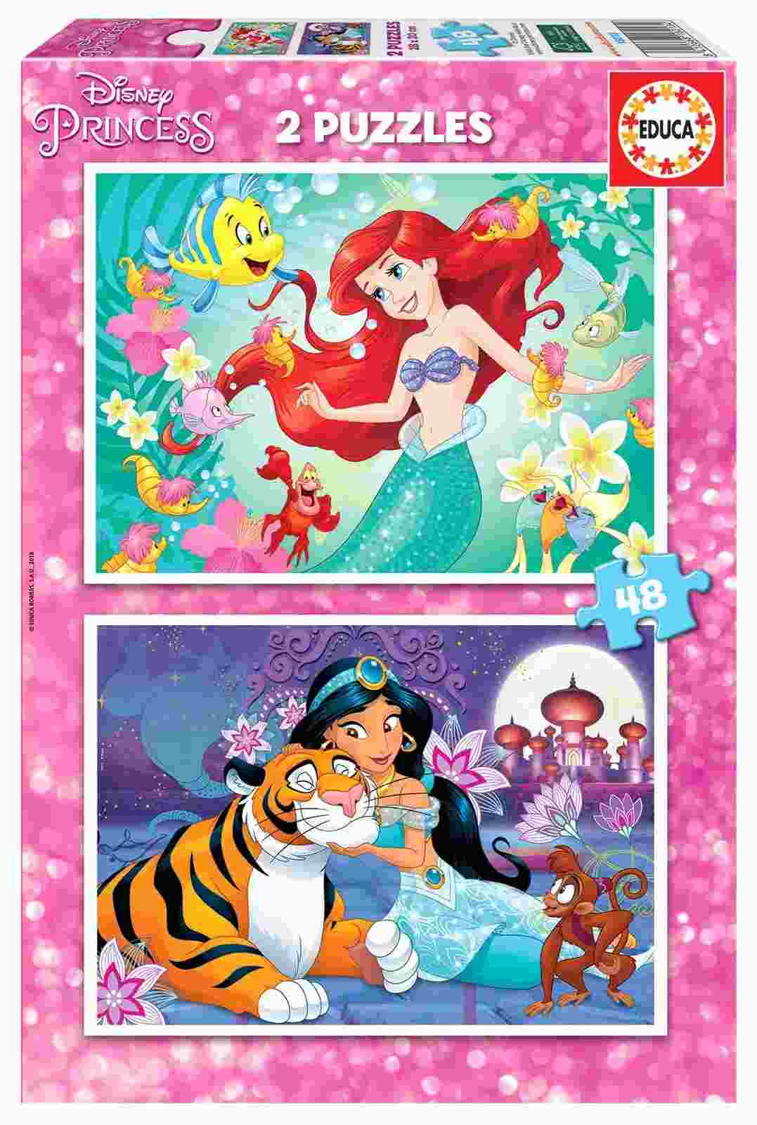 Educa - 2 In 1 Puzzle Ariel And Jasmin 48/48 Pcs 18213 Educa - 2 In 1 Puzzle Ariel And Jasmin 48/48 Pcs 18213