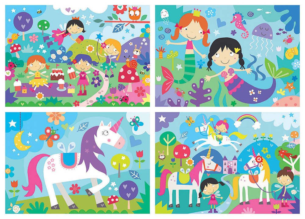 Educa - 4 In 1 Puzzle Progressive, Fantasy Friends 20/40/60/80 Pcs 18905 Educa - 4 In 1 Puzzle Progressive, Fantasy Friends 20/40/60/80 Pcs 18905