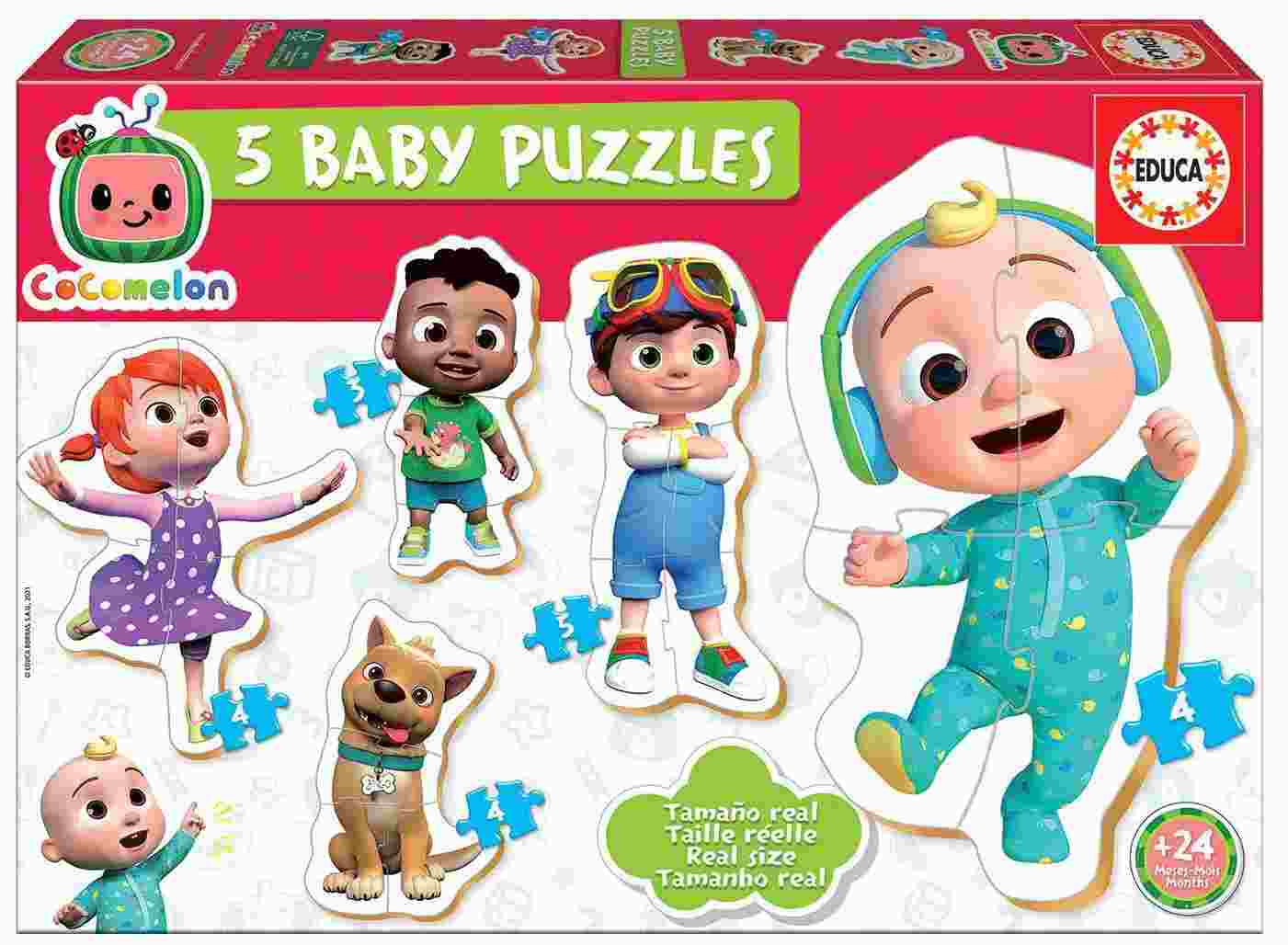 Educa - 5 In 1 Puzzle Baby Cocomelon 3/4/4/4/5 Pcs 19139