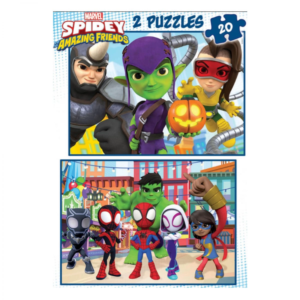 Educa - 2 In 1 Puzzle Spidey And His Amazing Friends 20/20 Pcs 19296