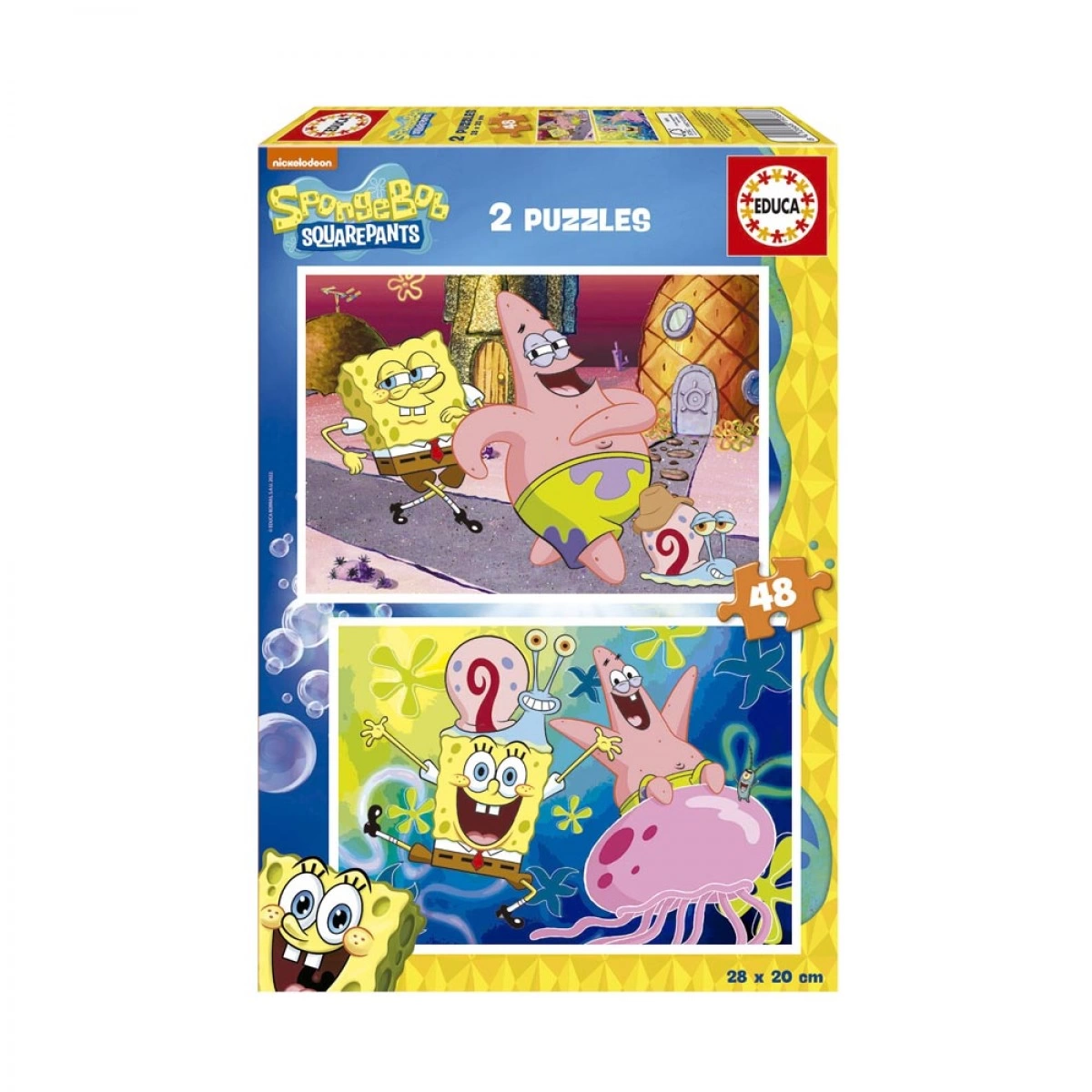 Educa - 2 In 1 Puzzle Bob Sponja 48/48 Pcs 19388
