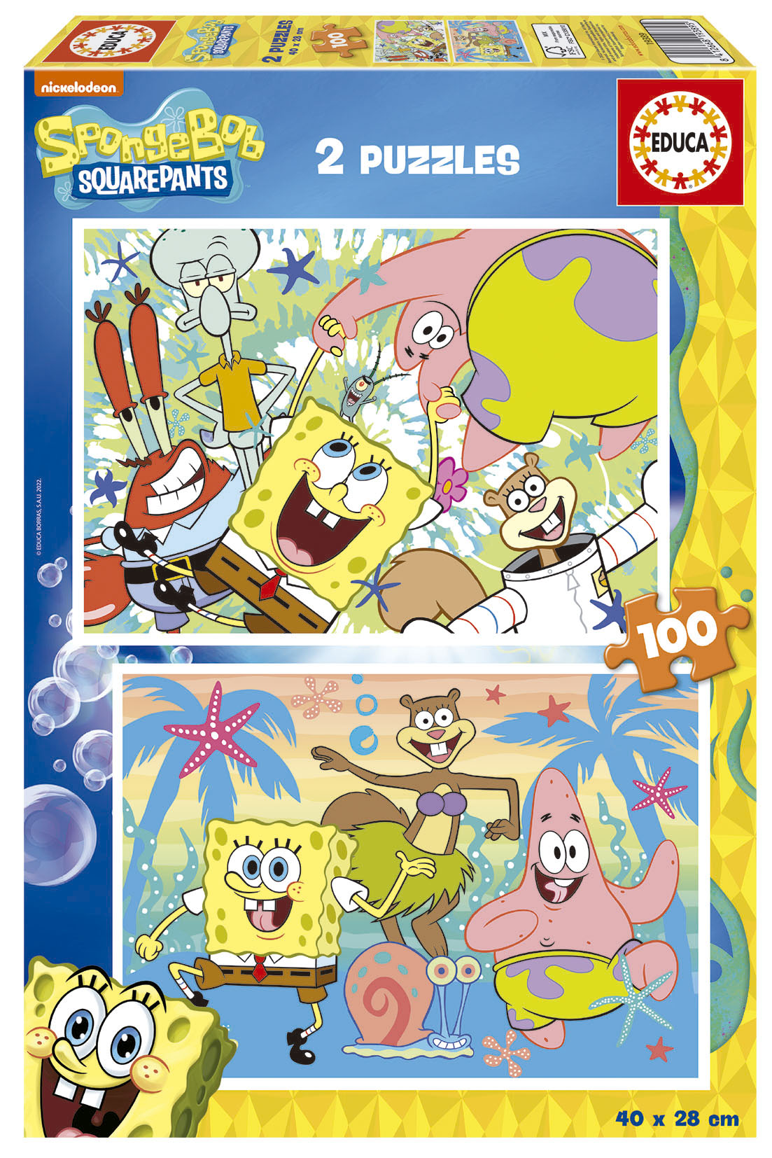 Educa - 2 In 1 Puzzle Sponge Bob 100/100 Pcs 19389 Educa - 2 In 1 Puzzle Sponge Bob 100/100 Pcs 19389