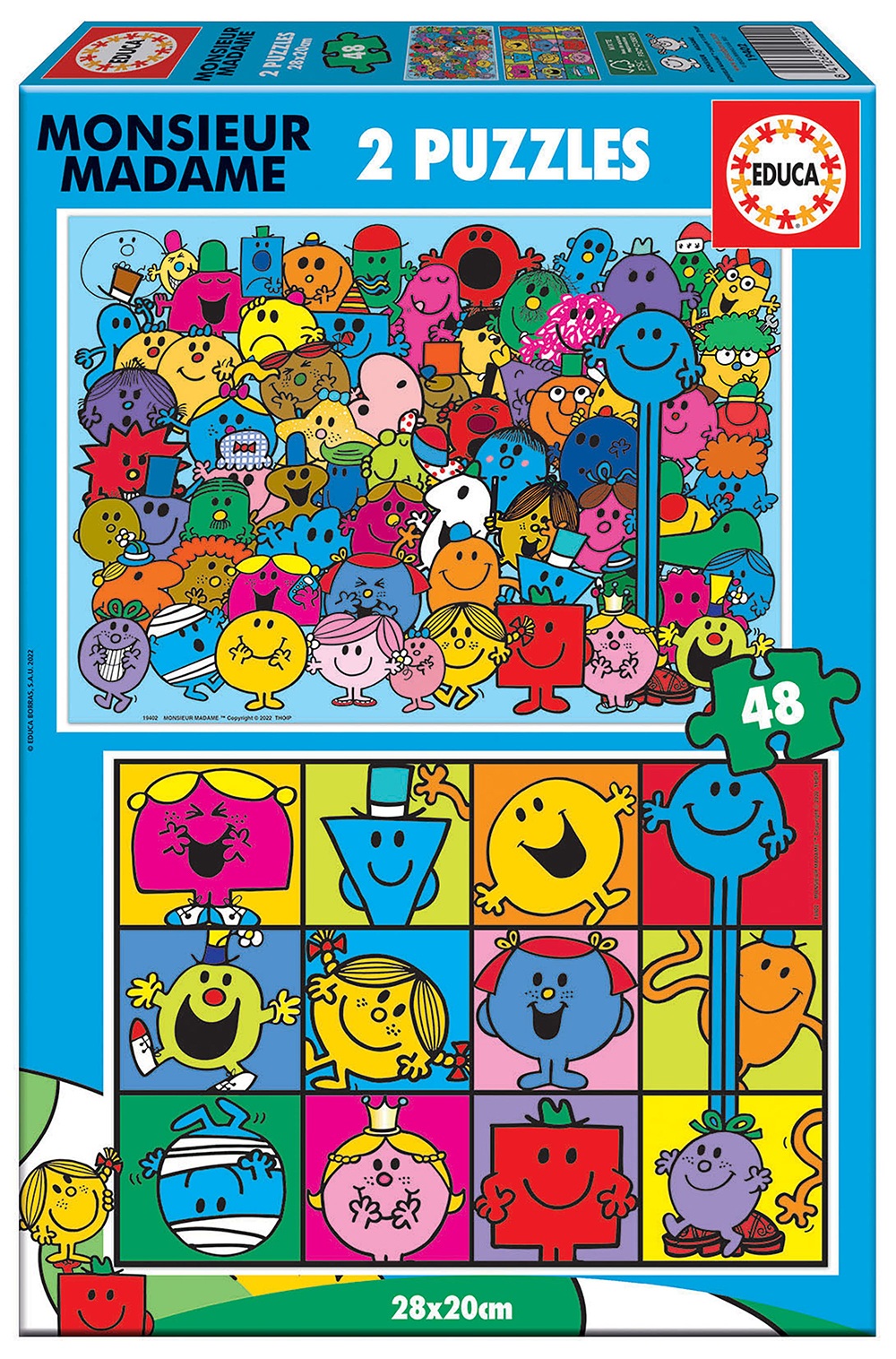 Educa - 2 In 1 Puzzle Monsieur And Madame 48/48 Pcs 19402