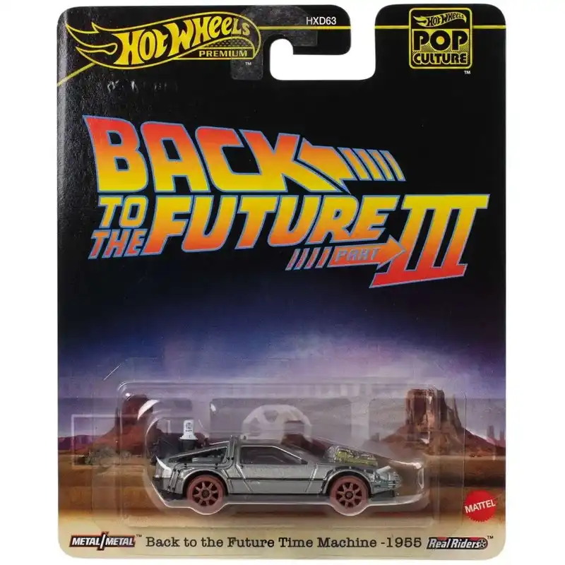 Mattel Hot Wheels - Συλλεκτικό Αυτοκινητάκι - Pop Culture Back To The Future Time Mchine - 1955 JBL76 (HXD63)