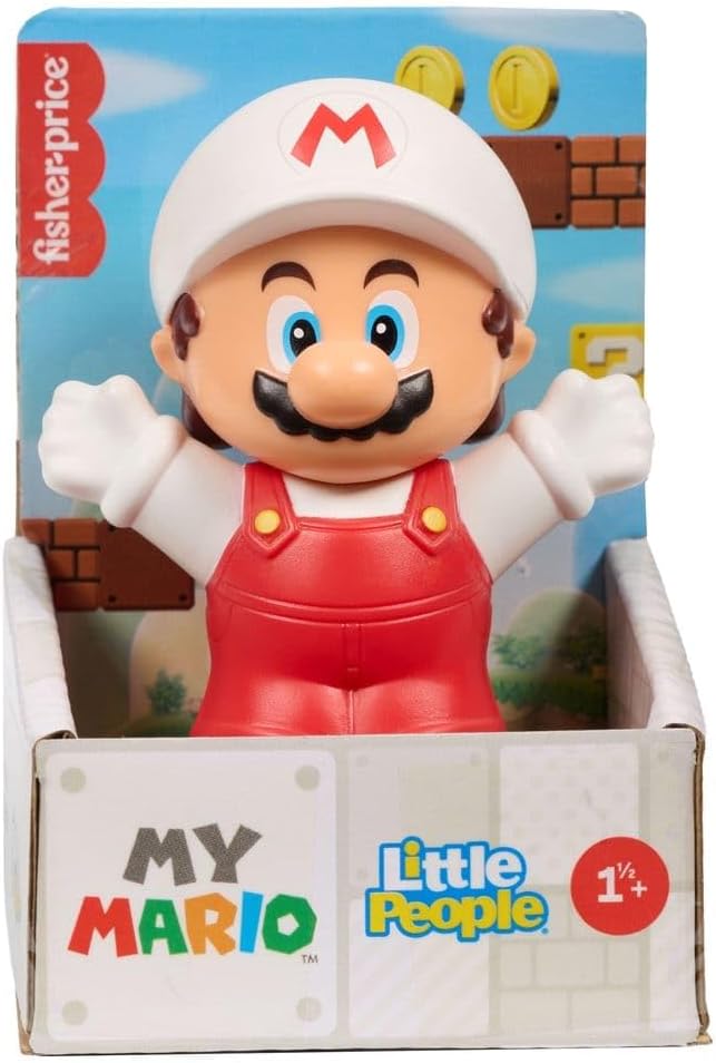 Mattel Super Mario - Little People Collector, Fire Mario 7cm JHG65 (JHG64)