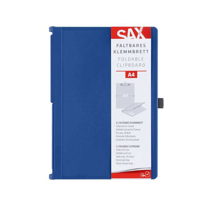 Sax - Πιάστρα Διπλή Αναδιπλούμενη Σε Α4/Α5 30φ, Blueberry 2-750-22