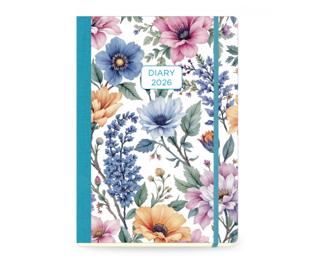 The Writing Fields - Ημερήσιο Ημερολόγιο My Planet 2026, Purple Flowers 17x25 20.10502