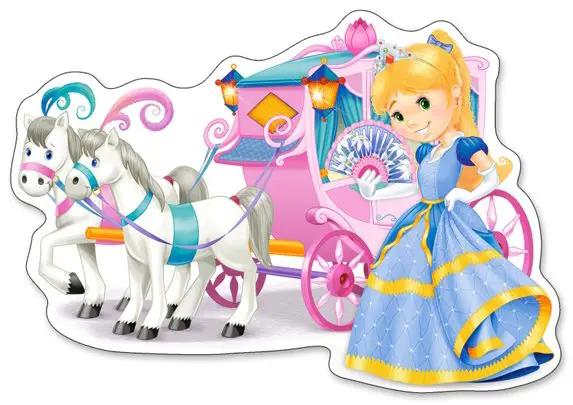 Castorland - Puzzle Maxi, Princess Carriage 12 Pcs 20017