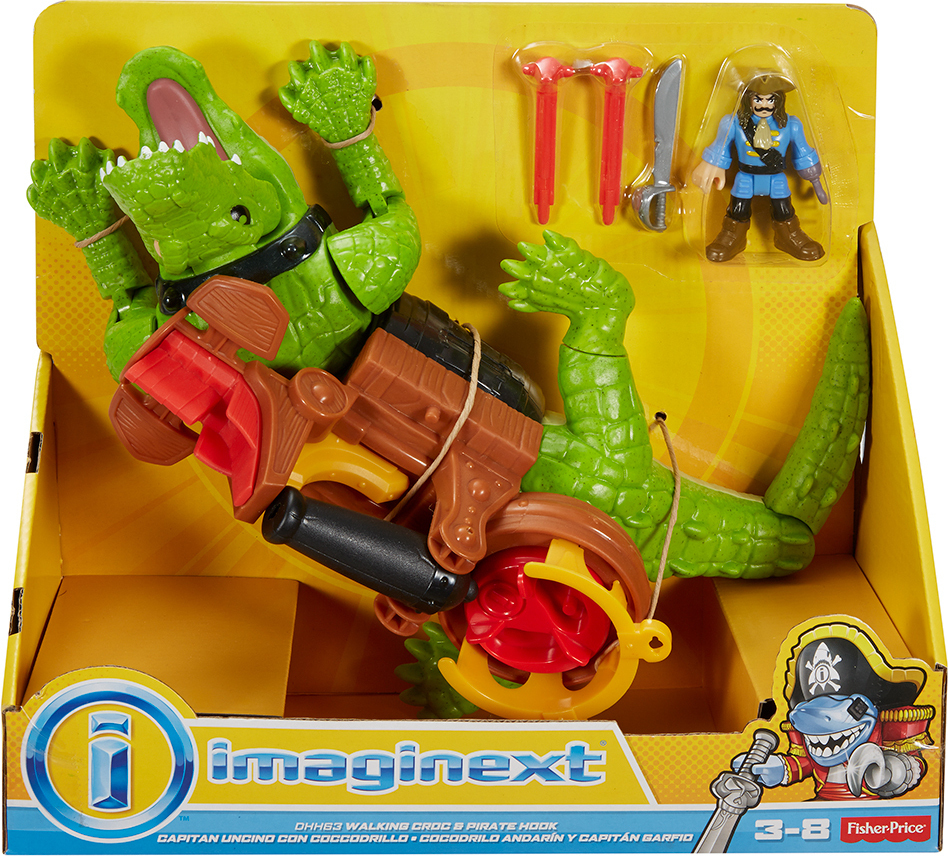 Fisher Price Imaginext - Κροκόδειλος Τέρας Και Πειρατής Με Αξεσουάρ DHH63