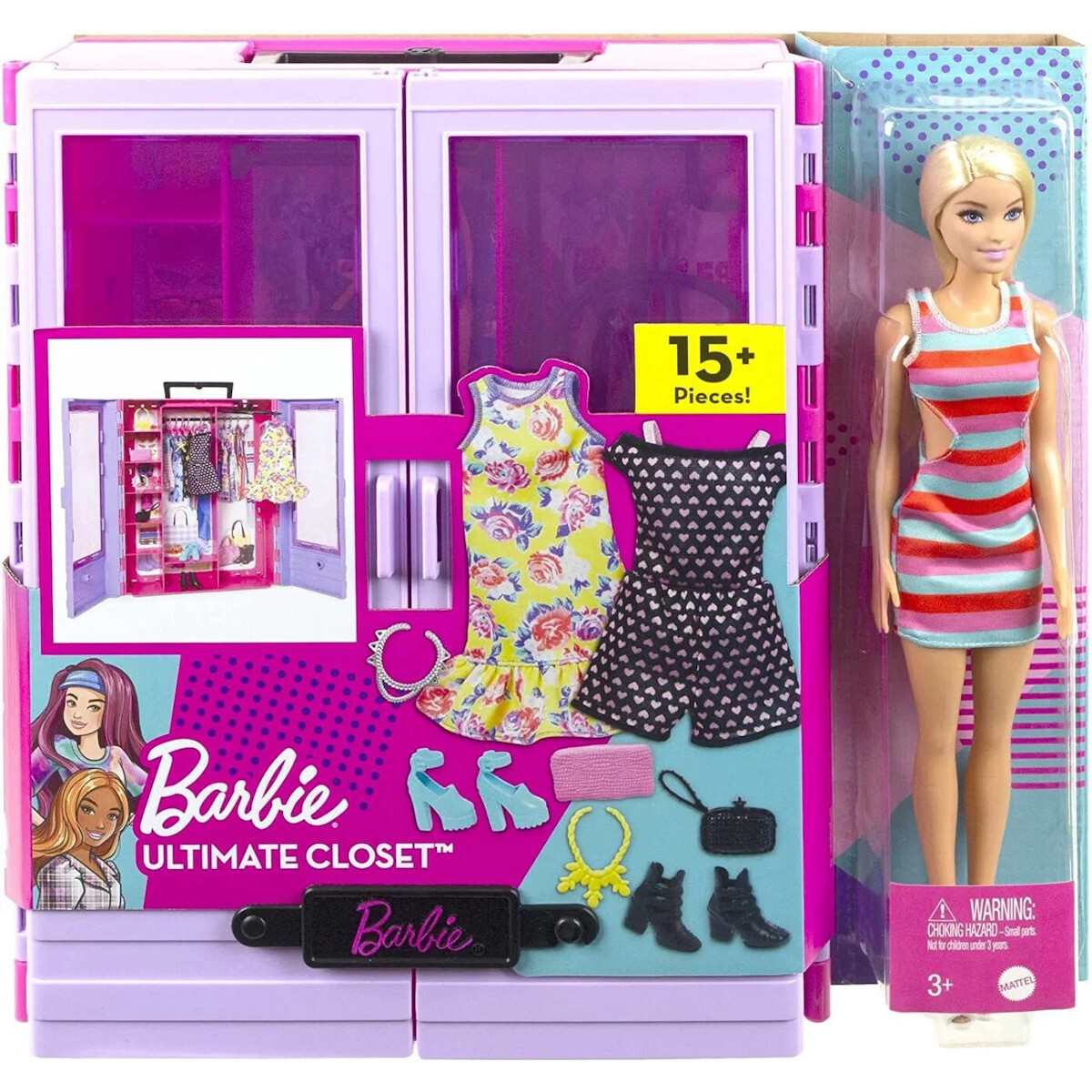 Mattel Barbie - Ντουλάπα με Κούκλα HJL66