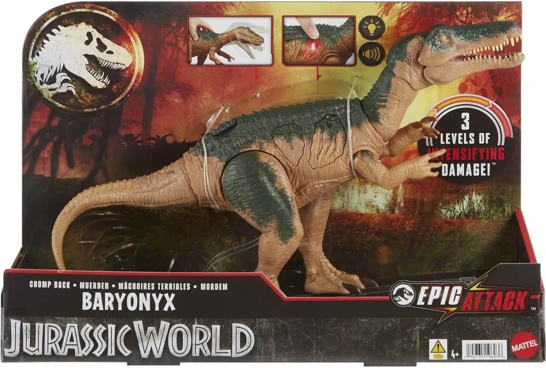  Mattel Jurassic World - Epic Attack Chomp Back Baryonyx HTP68