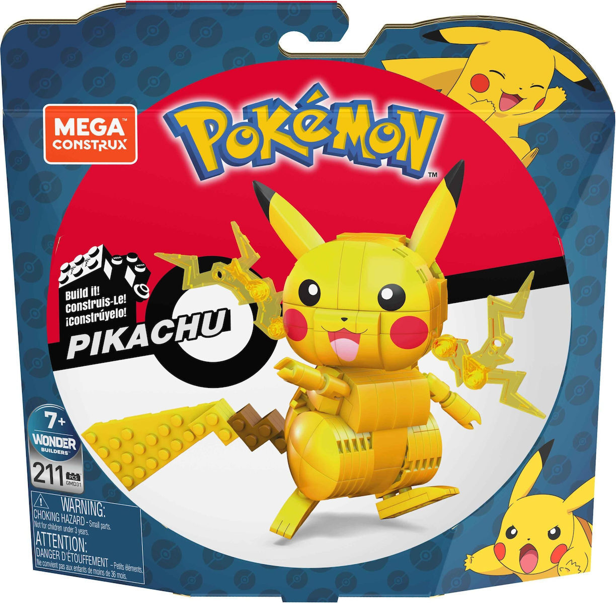 Mattel - Mega Construx, Pokemon Build & Show, Pikachu GMD31 (GKY95)