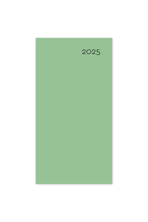 Adbook - Εβδομαδιαίο Ημερολόγιο Simple 2025, Light Green 9x17 HM-1109-33