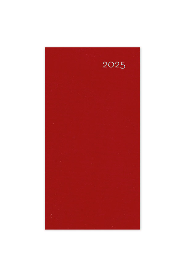 Adbook - Εβδομαδιαίο Ημερολόγιο Simple 2025, Red 9x17 HM-1109-52