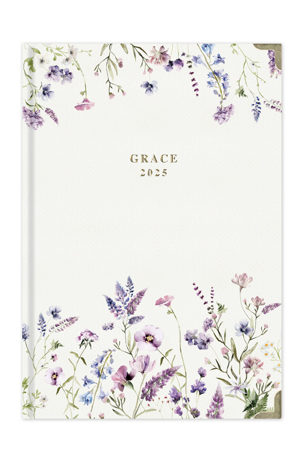 Adbook - Ημερήσιο Ημερολόγιο Grace 2025, Spring Flowers 17x25 HM-3513