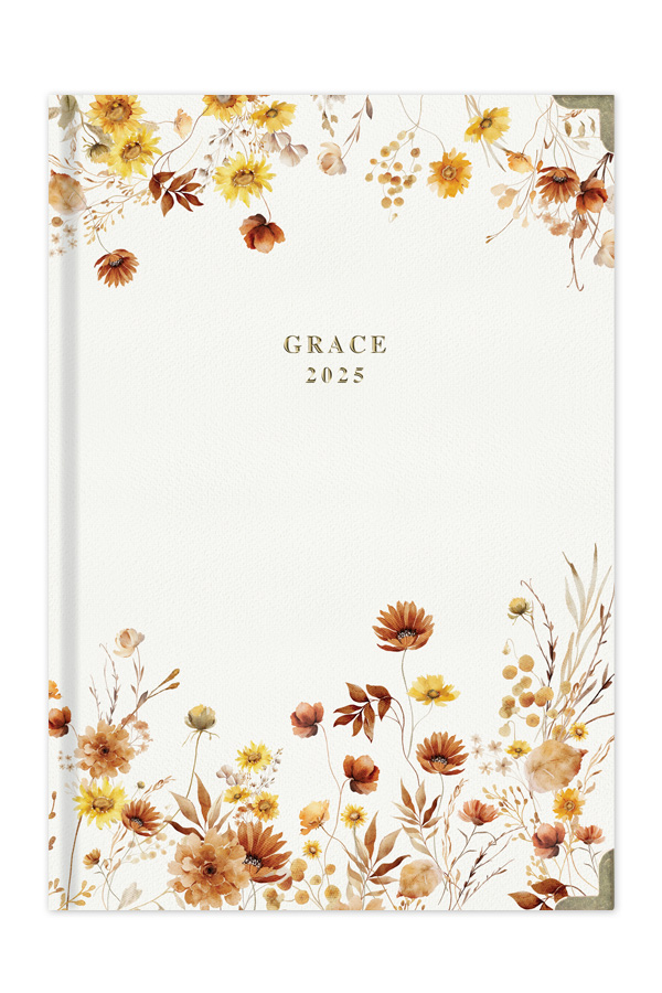 Adbook - Ημερήσιο Ημερολόγιο Grace 2025, Summer Flowers 17x25 HM-3513