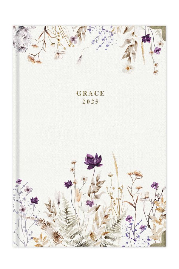 Adbook - Ημερήσιο Ημερολόγιο Grace 2025, Winter Flowers 12x17 HM-3515