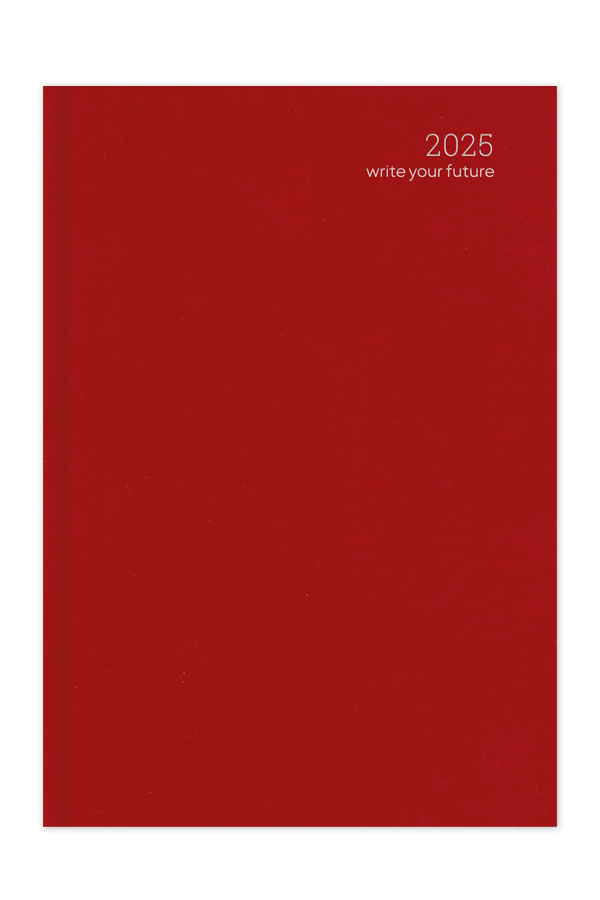 Adbook - Ημερήσιο Ημερολόγιο Simple Velvet Edition 2025, Red 14x21 HM-1014-52