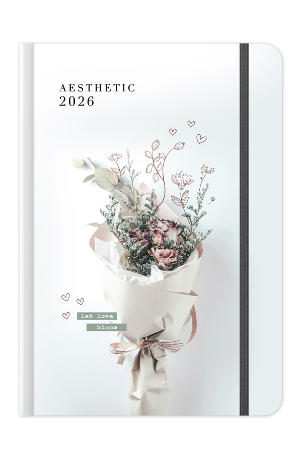 Adbook - Ημερήσιο Ημερολόγιο Aesthetic 2026, Let Love Bloom 12x17 HM-3425B