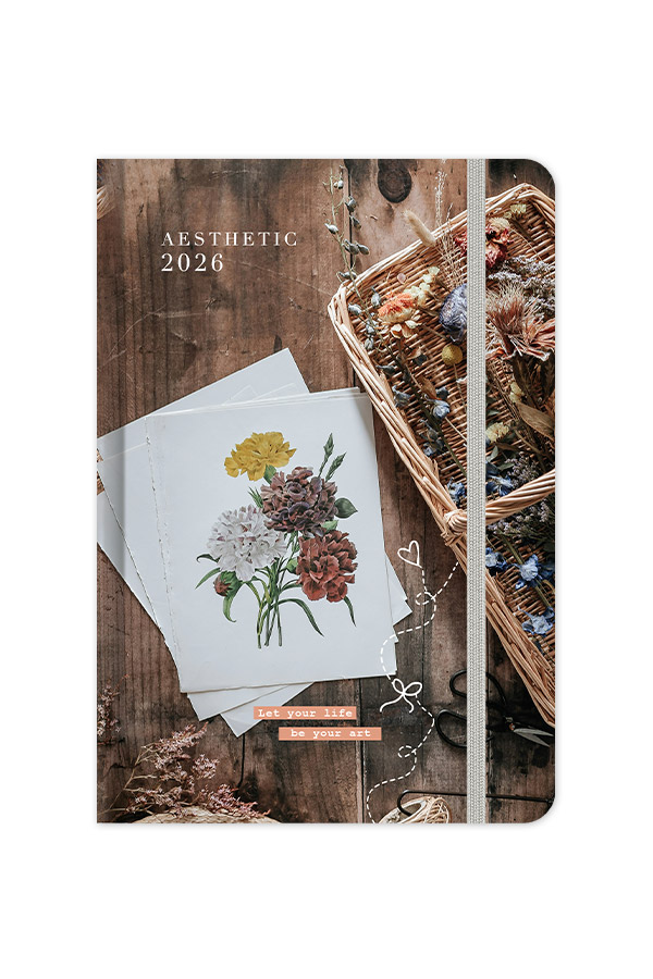 Adbook - Ημερήσιο Ημερολόγιο Aesthetic 2026, Let Your Life Be Your Art 9x13 HM-3426E