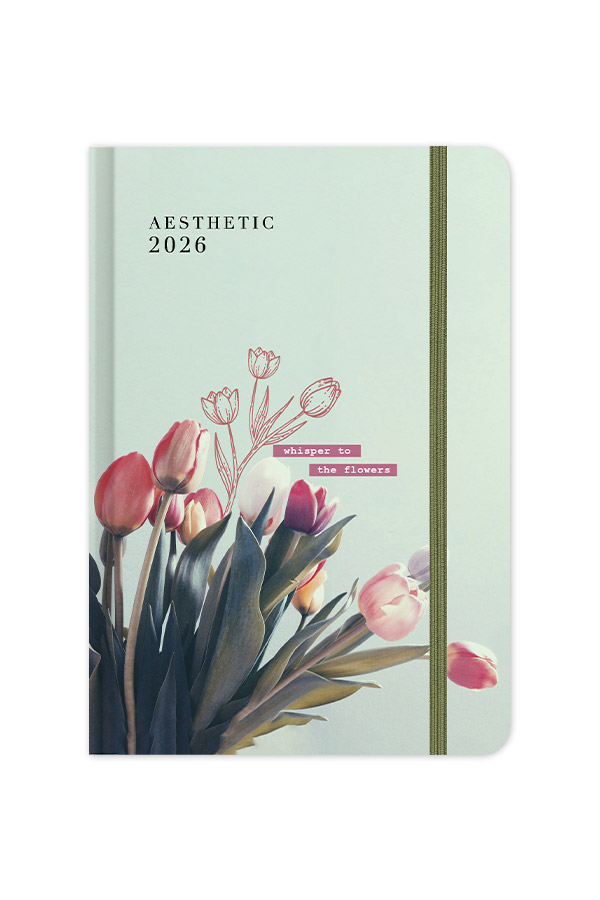 Adbook - Ημερήσιο Ημερολόγιο Aesthetic 2026, Whisper To The Flowers 9x13 HM-3426C