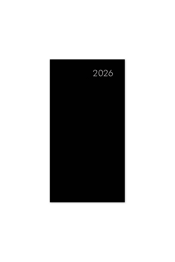Adbook - Εβδομαδιαίο Ημερολόγιο Simple Velvet Edition 2026, Black 9x17 HM-1109-19 Adbook - Εβδομαδιαίο Ημερολόγιο Simple Velvet Edition 2026, Black 9x17 HM-1109-19